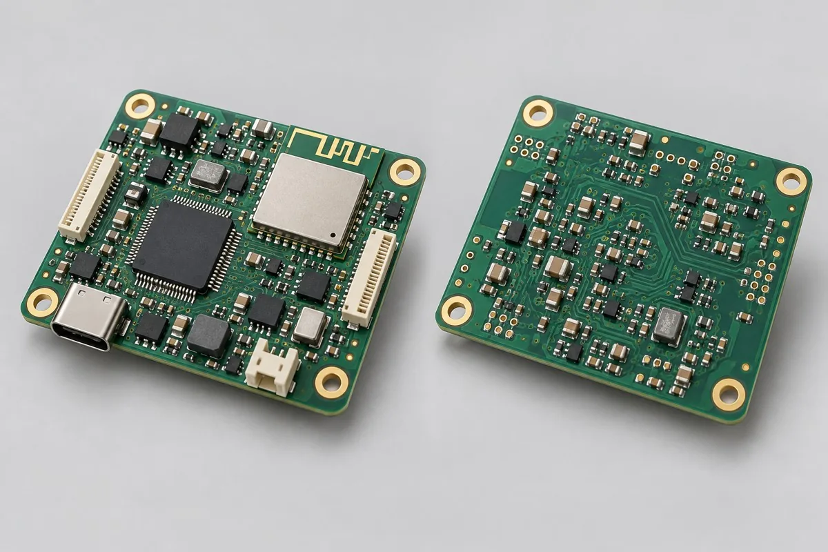 双面PCB组装产品外观示意，非实拍